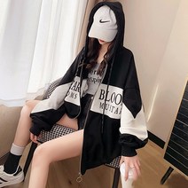미르마루 빅사이즈여성의류 브하브 후드집업 +파우치 세트 Free~88