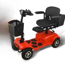 노인 전동차 의료용 스쿠터 어르신 전동 전기 사륜, 전용 350W 리튬 배터리 40A 140 마일 레드