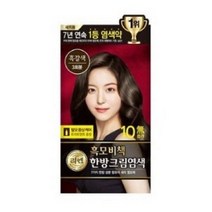 리엔 흑모비책 한방 크림염색제, 0 흑갈색, 10개