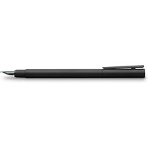 Faber-Castell 342303 - 만년필 네오 슬림 펜촉 B 메탈 블랙 무광 1피스 블랙 만년필 B, 단일옵션