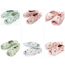 사계절 면퀼트 미끄럼방지 거실화 손님용 여성거실실내화 실내용슬리퍼, 05. 퀼트거실화 민크꽃송이