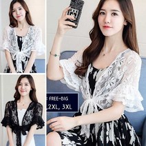joyce shop WA가디건_01 숏 니미 반팔 쉬폰 여름 여성 비치웨어 커버업 가디건 로브 볼레로 비치