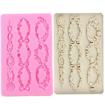 스크롤 레이스 실리콘 몰드 바로크 진주 릴리프 테두리 퐁당 케이크 장식 컵케익 토퍼 초콜릿 캔디 금형, CF883