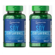 퓨리탄프라이드 소이 대두 이소플라본 다이드제인 제니스테인 글리시테인 120캡슐 2개 Puritans Pride Non-GMO Soy Isoflavones Rapid Release