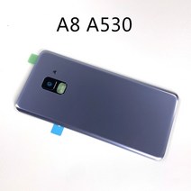 삼성 호환 갤럭시 A8 A530 플러스 A730 후면 유리 배터리 커버 도어 하우징 케이스 플라스틱 보호 카메라 렌즈 뚜껑, [04] A530 Grey