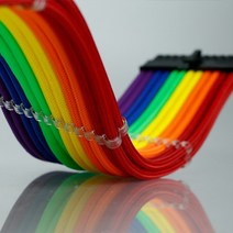 엠지컴/몬스타 블러드베슬 38 슬리빙 케이블 (0.38m 레인보우)