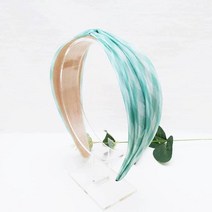 무이토린다 봄 체크 오간자 꼬임핏 터번 헤어밴드 넓은 머리띠 6color