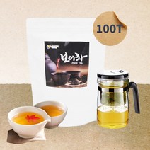 보이차 티백 농축 추출물 HACCP 중국티 푸얼티 하관보이차 운남차 운남성 발효 고급 보이차 삼각티백 보이치 보아차 식수대용차 물대용차 고농축 생 보이차 갈산 좋은 보이차 티포트, 100티백(티포트포함), 1