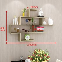 인테리어 수납 선반 홈데코 3층 황금 비율 ㄷ자선반, 1.3M 로그 15cm