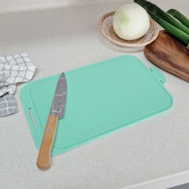 플레이팅 도마 이유식 업소용 세트 스시 만들기 미니 칼도마 위생 편백 나무 원목 대용, 민트