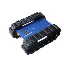 TC101 4WD 금속 탱크 섀시 제어 키트 스마트 크롤러 로봇 플랫폼 고무 트랙 TT 모터 4 개 DIY RC 조립되지, 07 Silver Bluetooth
