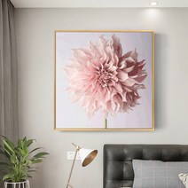 실십자수 도안 세트 꽃 핑크 분홍 자연 돈 복들어오는 유럽 패키지, 60x60 cm