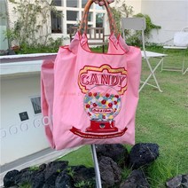 가벼운 나일론 자수 에코 토트백 (당일 출고)