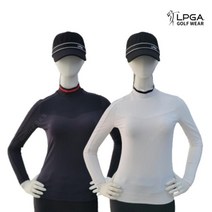 LPGA 골프 웨어 여성 간절기 고신축성 하이넥 티셔츠 193+509