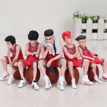 21cm 카에데 루카와 애니메이션 슬램덩크 피규어 사쿠라기 하나미치/카에데 루카와 PVC 액션 피규어 컬렉션 모델 장난감, 8cm 5 PCS D