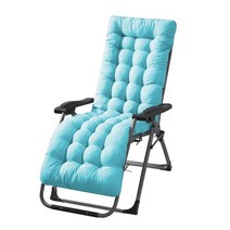 리클라이너 1인용 의자 안락 좌식 소파 안락 의자를위한 긴 쿠션 매트 접이식 두꺼운 가정 정원 태양 라운, 06 Lake Blue_01 48x125x8cm