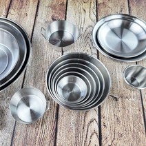 스텐 접시 푸드볼 소스볼 종지 식기 캠핑 분식 파스타, 05. 라인 푸드볼, 9호(34)