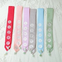 옥 본견 은박향대 한복악세사리