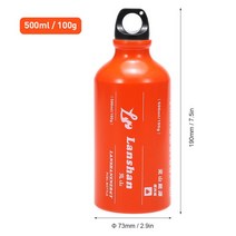 소형등유난로 캠핑등유난로 반사식난로 500ml 가솔린 연료 병 가솔린 알코올 액체 가스 탱크 연료 저장 병 야외 캠핑 멀티 연료 오일 스토브
