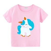 아동 반짝 스팽글 티셔츠 여아 반전 반팔티