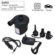 가정용 콤프레샤 차량용 공기주입기 dc 12v 휴대용 전기 공기 펌프 공기 매트리스 보트 car auto air inflatable pump for car 캠핑 팽창기 107, 자동차 및 가정 eu