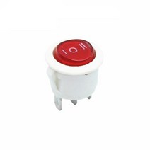 iOT 전등 스마트 스위치 라운드 로커 LED 조명 자동차 대시 보드 보트 밴 1 개 12V 24V / 6A 250V 10A 125V 2/3/4PIN 20MM, [14] 3Pin red light, [14] 3Pin red light
