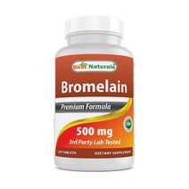 베스트네츄럴스 Bromelain 브로멜라인 파인 파인애플 효소 500mg 120정, 1개, 기본