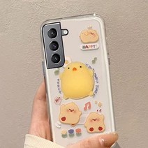 갤럭시 s22 s21 s20 노트20 말랑이 모찌 복숭아 병아리 그립톡 귀여운 캐릭터 투명 실리콘 젤리 폰 케이스