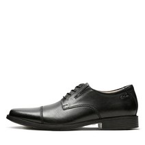 클락스 Clarks 남자 남성용 틸덴 캡 옥스포드화 블랙 레더 9 E US