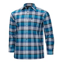 남성 캐주얼 울 셔츠 체크 남방 WG-SHA-63-블루