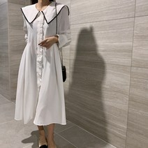 나잇벨라 베라 프릴 카라 롱원피스