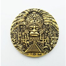 태국 기념 수지 냉장고마그넷 선물 의미있는선물 빈티지소품 인테리어소품샵 집인테리어소품 장식인형 카페인테리어, 마야 문명 디스크 토템-B
