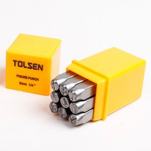 툴쎈 숫자펀치세트(9P) 3mm 6mm 환펀치 각인 목공 펀칭 영어각인, 숫자펀치 6mm(9p) NO.25097