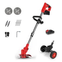 돌아라 무선 충전식 예초기 가정용 다기능 공구 세트, 적색업그레이드형, 1개