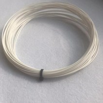 테니스 라켓 스트링 라켓줄 1pc ZARSIA 일본 polyster 테니스 문자열 1.25mm 라운드 라켓 (검정/노랑/회색/, 02 WHITE