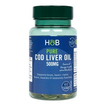 Holland & Barrett Pure Cod Liver Oil 홀랜드앤바렛 퓨어 코드리버오일 500mg 60캡슐