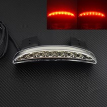 오토바이 led 리어 펜더 브레이크 번호판 테일 라이트 running stop lamp light for harley sportster xl 883 1200 iron, 클리어 펜더 라이트