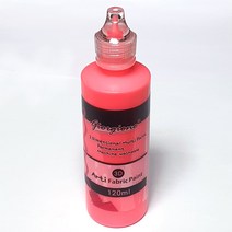 염색물감120ml 18가지 칼라 모음 / 기본12색 형광4색 메탈릭2색 대용량 패브릭 공예물감 천염색 캔버스천 섬유물감 섬유공예 그리기 꾸미기재료 신발염색 모자염색, 염색물감120ml 형광분홍