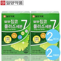 일양약품 징코플러스 2개월분 영양제, 2박스, 30정