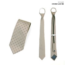 젠틀안트 패턴 자동넥타이 폭7cm 베이지 AT-5718