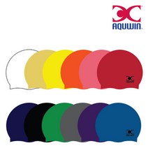 아쿠윈 수모 실리콘SS 수영용품 수영모 모자, 골드