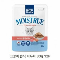 RT 고양이 습식 파우치 80g 12P 참치 연어 반려묘 간식, 단품