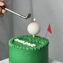 골프공초 세트 골프공 캔들 케이크 미니 골프채 선물 답례품 생일초 파티초, 핑크세트