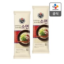 백설 잘퍼지지 않는 쫄깃한 면발 소면, 500g, 2개