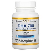 캘리포니아골드 DHA 700 1000mg 피쉬오일 30정 rTG, 1팩