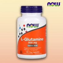 나우푸드 글루타민 엘글루타민 효능 운동전 헬스 부스터 500mg 1000mg 120캡슐, 나우푸드 글루타민 500mg 120캡슐