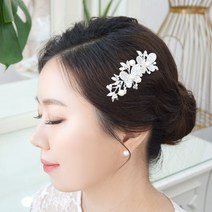 살롱드메리 진주나비 웨딩헤어악세사리 돌잔치 헤어핀 한복 혼주 뒤꽂이 올림머리장식