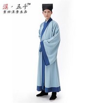 공연복 고대복장 남자 송나라 교복 선비 유니폼 강남 수재아 중국전통의상 영상 연극 신랑 들러리 2580543789, 화이트 블랙 라인 선비 모자를 선물함, 건의 신장 185cm