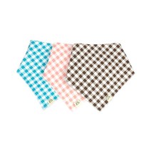 스판 싱글 체크 3종 세트 유아 아동 아기 스카프빕 턱받이 침수건