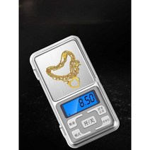 금속 분말 휴대용 초소형 미니 금속 저울 LCD 라이트, 충전식 100g 0.01g 분동추 추가